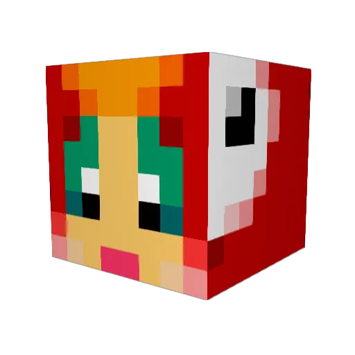 M_P_T Minecraft avatar head, 3D render