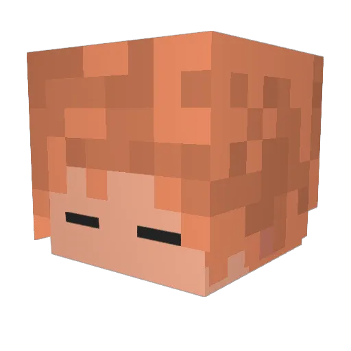 M_R_T4492 Minecraft avatar head, 3D render