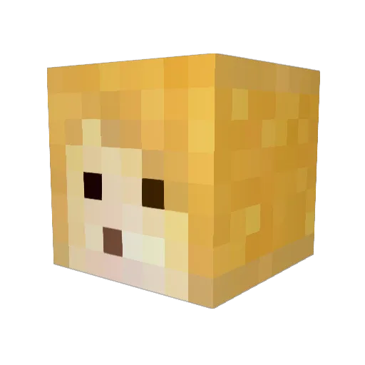 M_Rebo Minecraft avatar head, 3D render