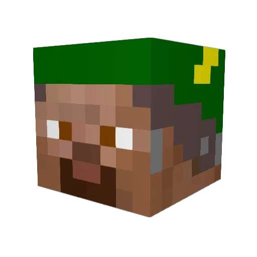 M_Roubo Minecraft avatar head, 3D render