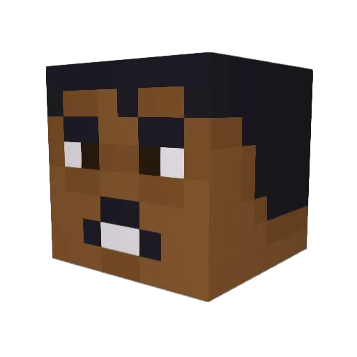 M_RuffaloBuffalo Minecraft avatar head, 3D render