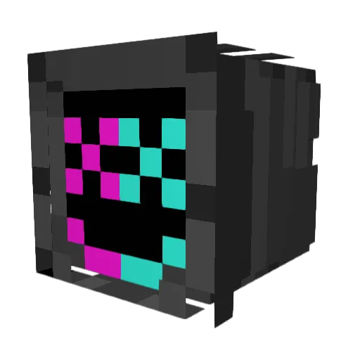 M_Social Minecraft avatar head, 3D render