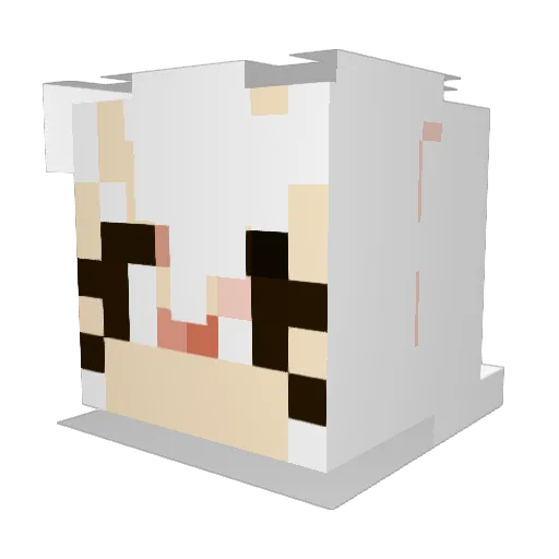 M_WS Minecraft avatar head, 3D render