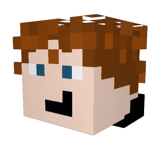M_a_n_u Minecraft avatar head, 3D render