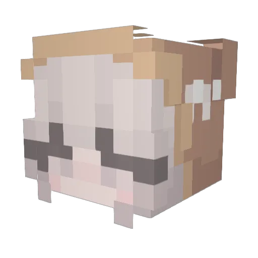 M_arii Minecraft avatar head, 3D render