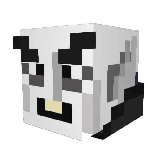 M_et_M Minecraft avatar head, 3D render