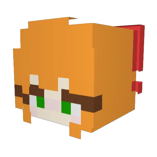 M_i_k_u_ Minecraft avatar head, 3D render