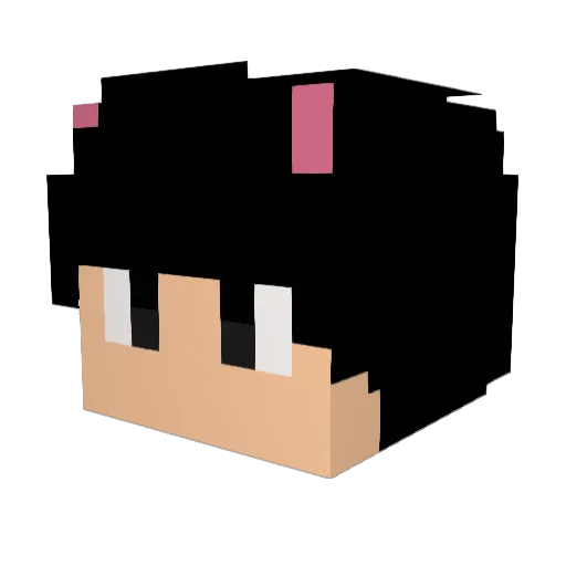 M_kkoma Minecraft avatar head, 3D render