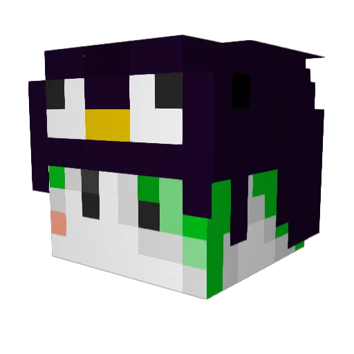 M_maro Minecraft avatar head, 3D render