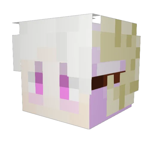 M_oonlightFox Minecraft avatar head, 3D render