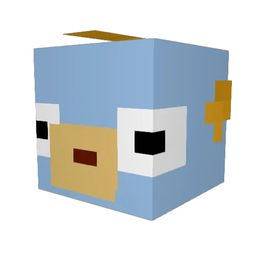 M_sierra Minecraft avatar head, 3D render