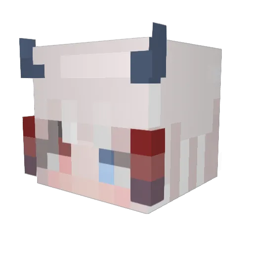 M_yulai Minecraft avatar head, 3D render