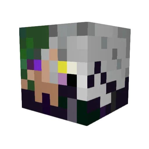 M_z_x Minecraft avatar head, 3D render