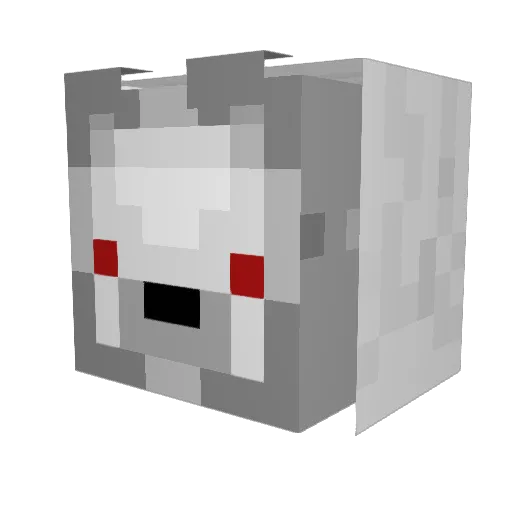 Ma008 Minecraft avatar head, 3D render