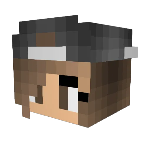 Ma107 Minecraft avatar head, 3D render