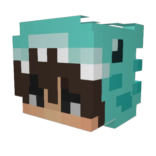 Ma1kelX Minecraft avatar head, 3D render