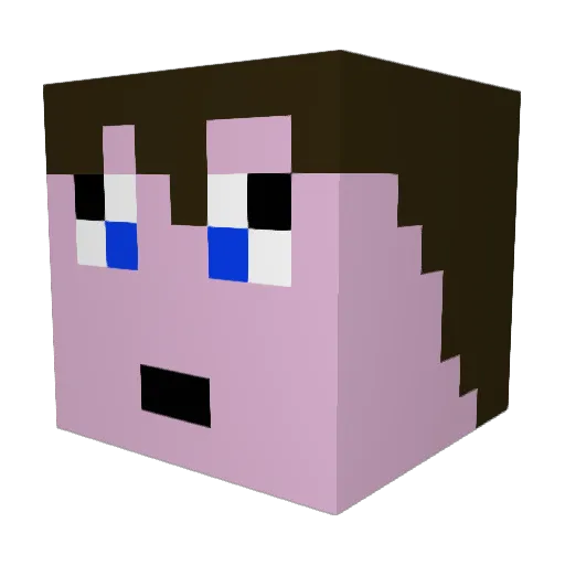 Ma33el Minecraft avatar head, 3D render
