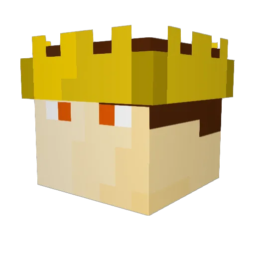Ma5kd Minecraft avatar head, 3D render