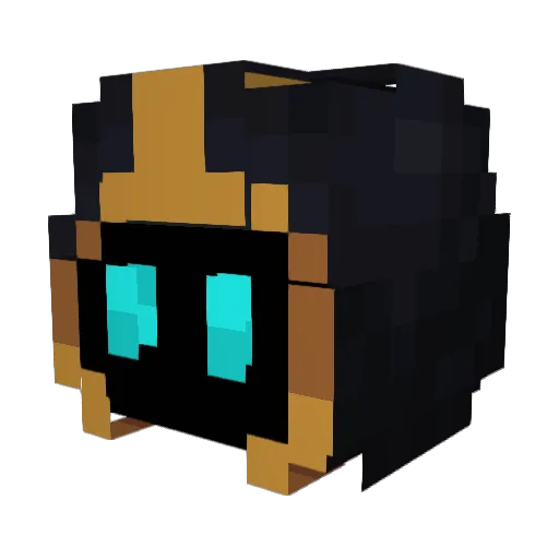 Ma6iical Minecraft avatar head, 3D render