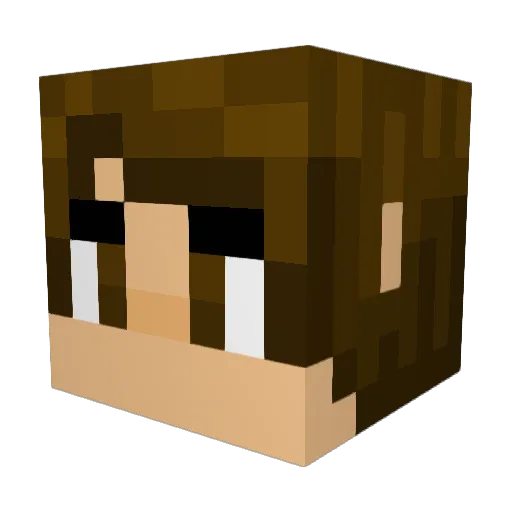 Ma77 Minecraft avatar head, 3D render