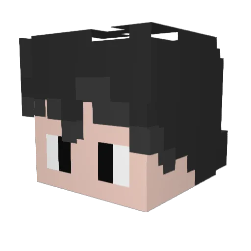 Ma7a_ Minecraft avatar head, 3D render