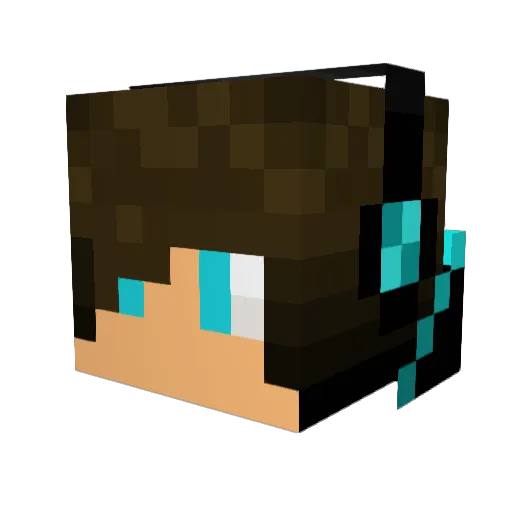 Ma7amad_M_Gamer Minecraft avatar head, 3D render