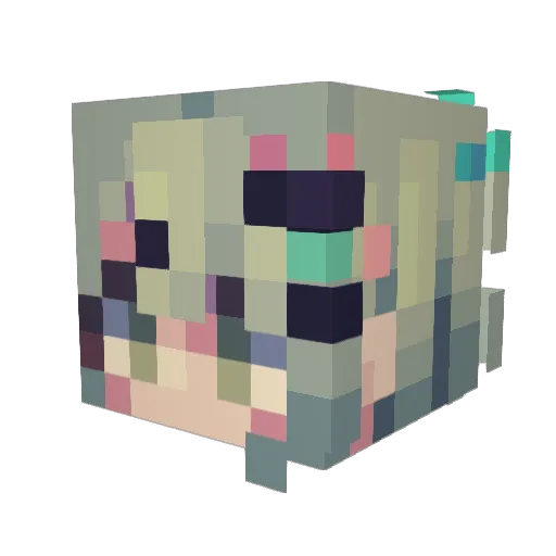 Ma9u3n Minecraft avatar head, 3D render