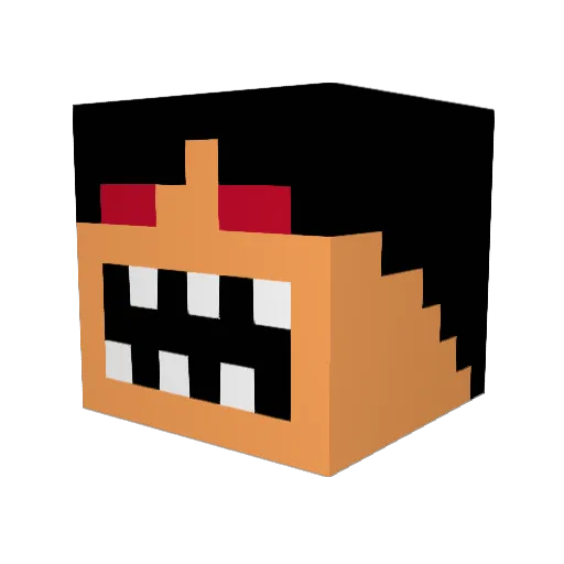 MaBi00 Minecraft avatar head, 3D render
