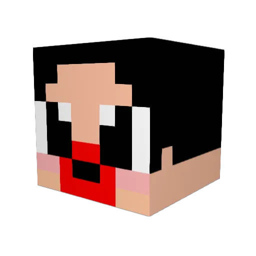 MaChaMC Minecraft avatar head, 3D render