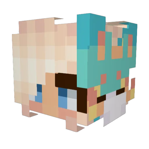 MaChan1223 Minecraft avatar head, 3D render