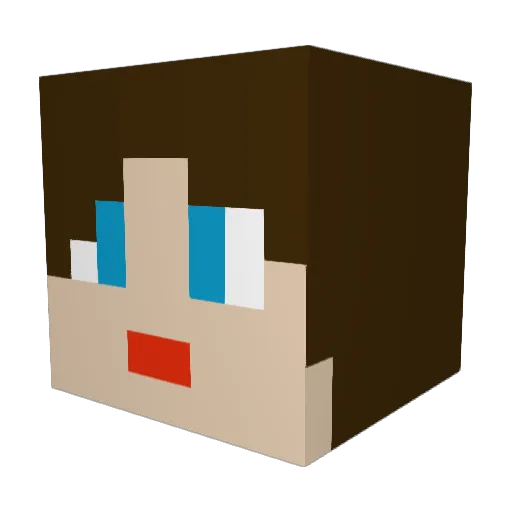 MaClo272 Minecraft avatar head, 3D render