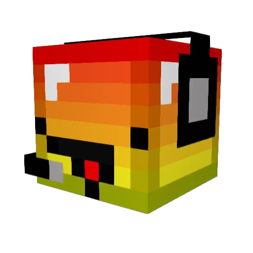 MaD_FishFinger Minecraft avatar head, 3D render