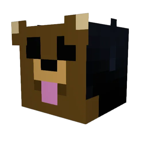 MaDarris Minecraft avatar head, 3D render