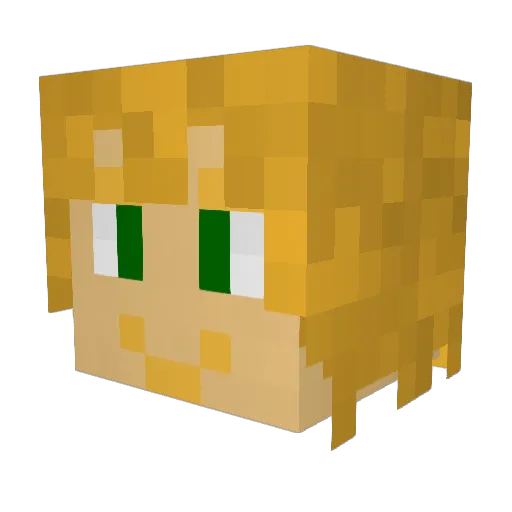 MaDiMaster Minecraft avatar head, 3D render