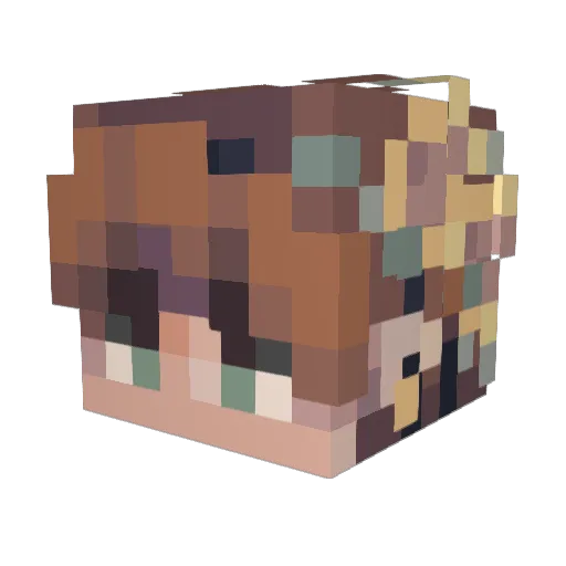 MaHaBou Minecraft avatar head, 3D render