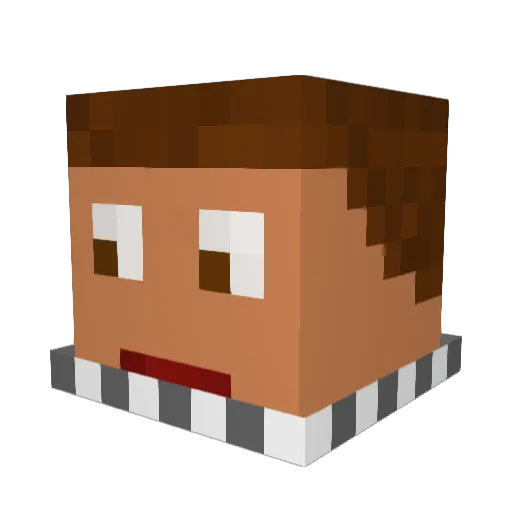 MaHacki Minecraft avatar head, 3D render