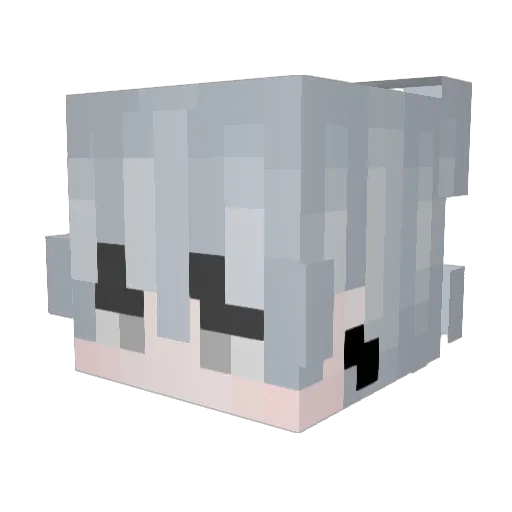 MaHowSeg Minecraft avatar head, 3D render