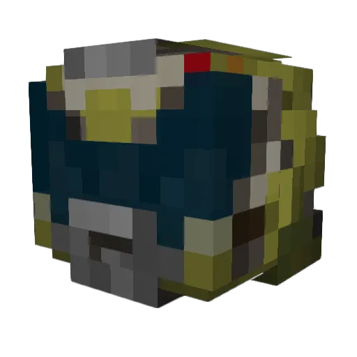 MaKeH3u Minecraft avatar head, 3D render