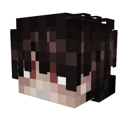 MaNafx Minecraft avatar head, 3D render