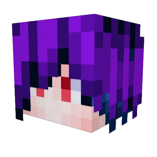 MaNoRu Minecraft avatar head, 3D render