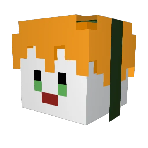 MaPiT0 Minecraft avatar head, 3D render