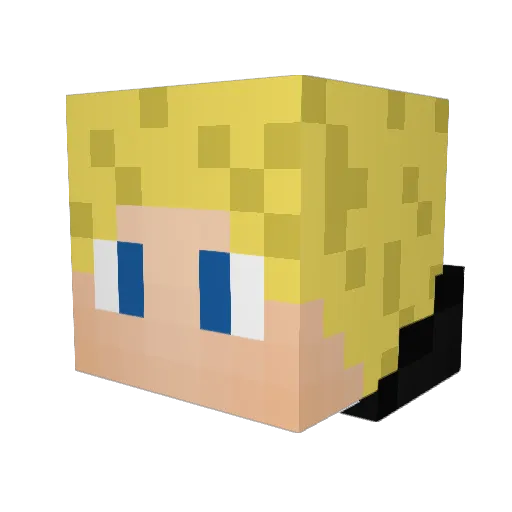 MaR_kEn Minecraft avatar head, 3D render