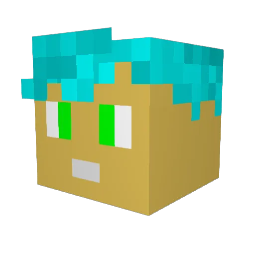MaReKgG Minecraft avatar head, 3D render