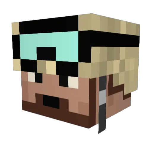 MaStar95 Minecraft avatar head, 3D render