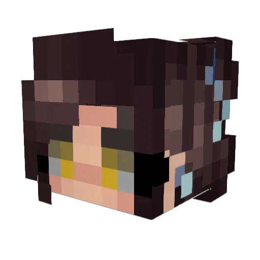 MaTaHaRySaRa Minecraft avatar head, 3D render