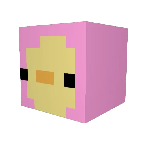 MaTheUnicorn Minecraft avatar head, 3D render