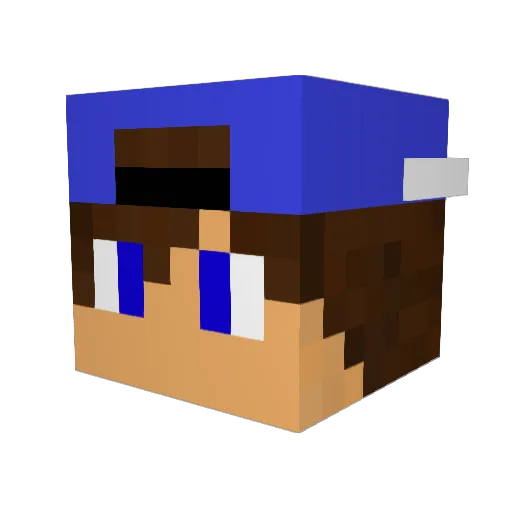 MaTsuKusO Minecraft avatar head, 3D render