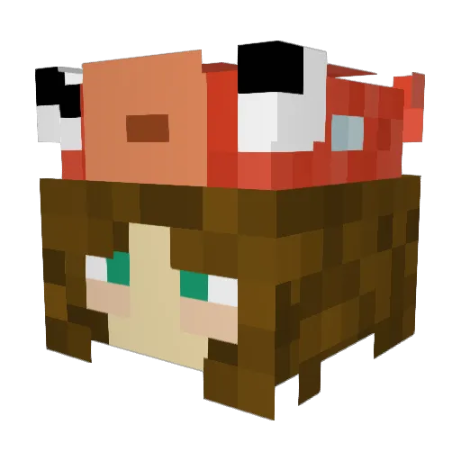 MaVka001 Minecraft avatar head, 3D render