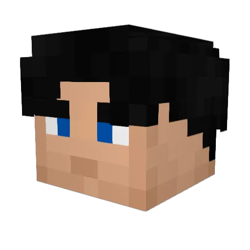 MaWi__ Minecraft avatar head, 3D render