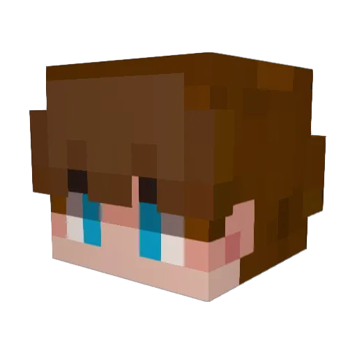 MaXlekPL Minecraft avatar head, 3D render